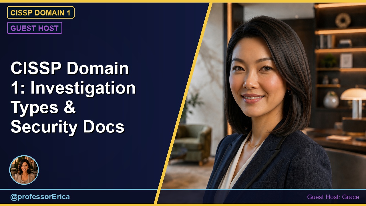 CISSP Domain 1: Investigation Types & Security Docs