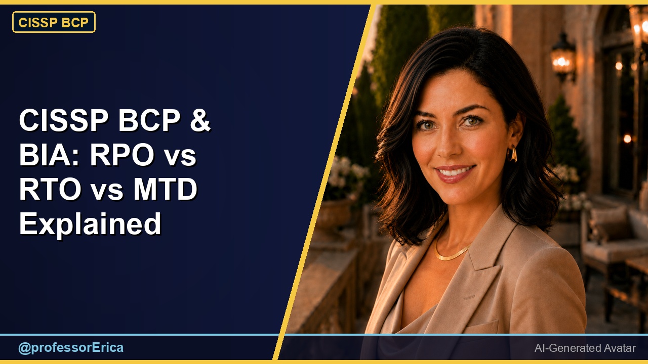 CISSP BCP & BIA: RPO vs RTO vs MTD Explained