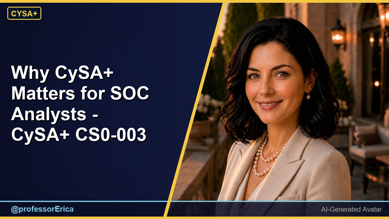Why CySA+ Matters for SOC Analysts - CySA+ CS0-003
