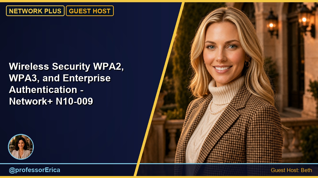 Wireless Security WPA2, WPA3, and Enterprise Authentication - Network+ N10-009