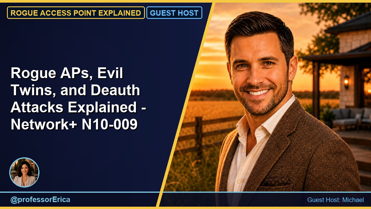 Rogue APs, Evil Twins, and Deauth Attacks Explained - Network+ N10-009