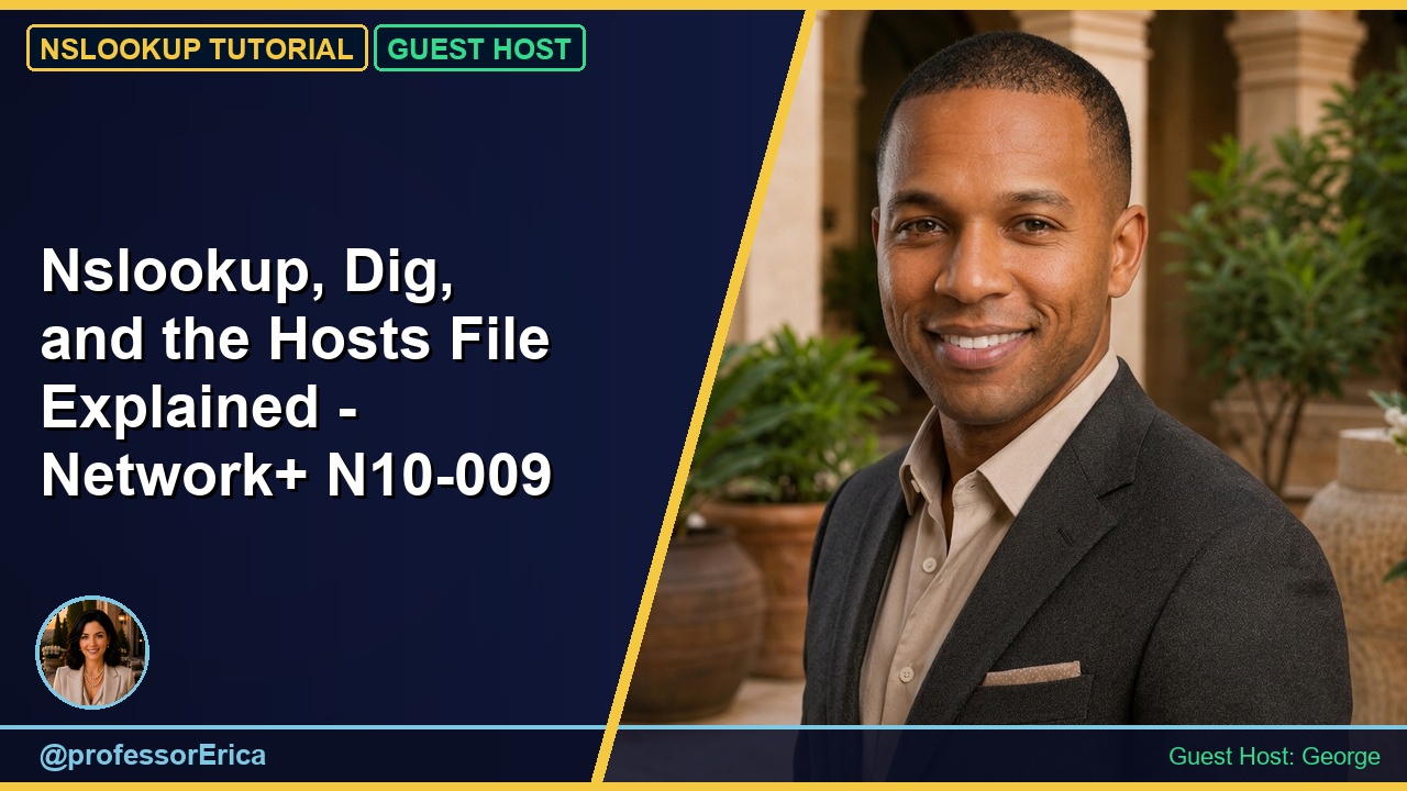 Nslookup, Dig, and the Hosts File Explained - Network+ N10-009