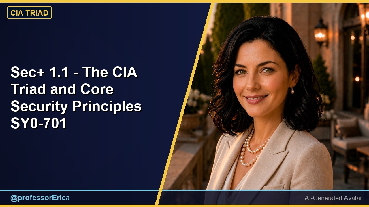 Sec+ 1.1 - The CIA Triad and Core Security Principles SY0-701