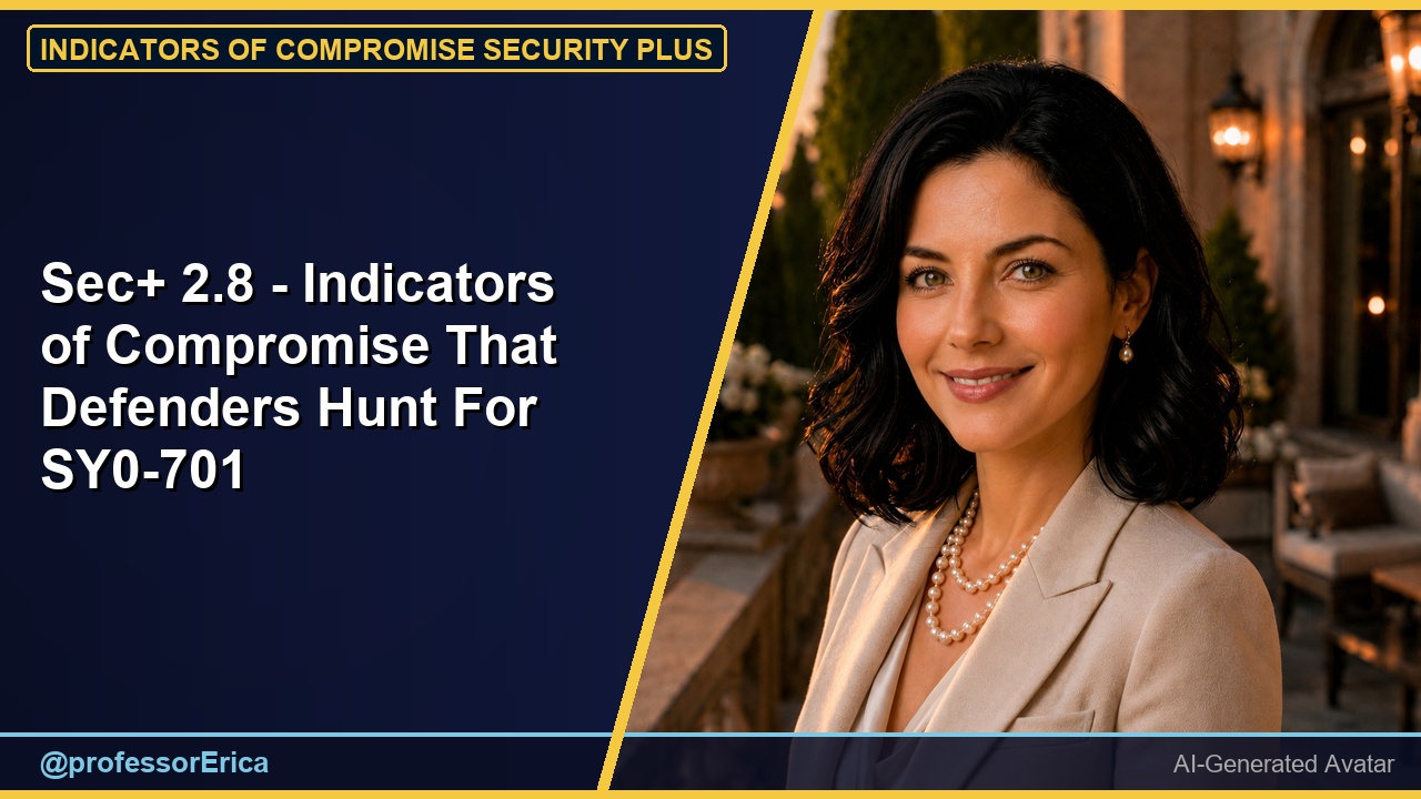 Sec+ 2.8 - Indicators of Compromise That Defenders Hunt For SY0-701