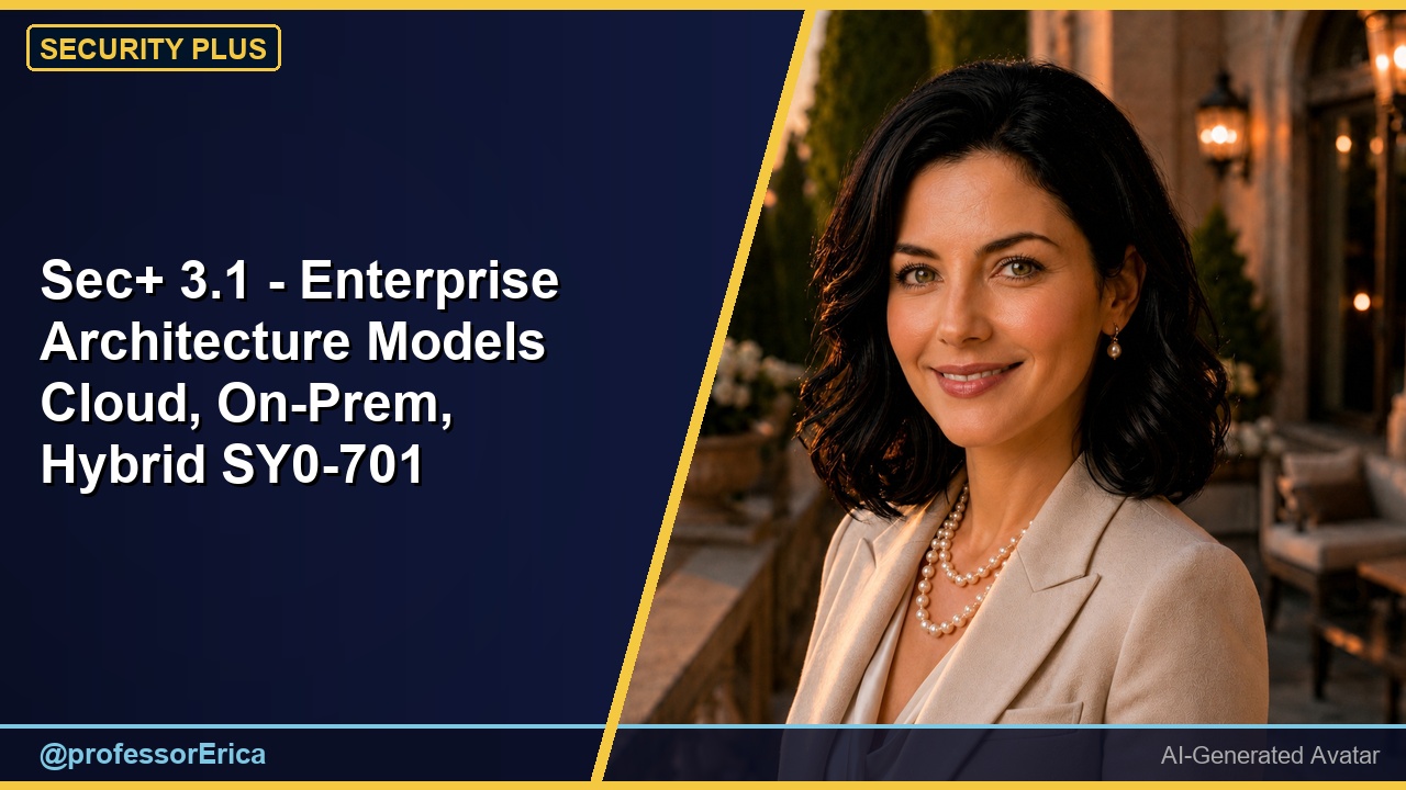 Sec+ 3.1 - Enterprise Architecture Models Cloud, On-Prem, Hybrid SY0-701